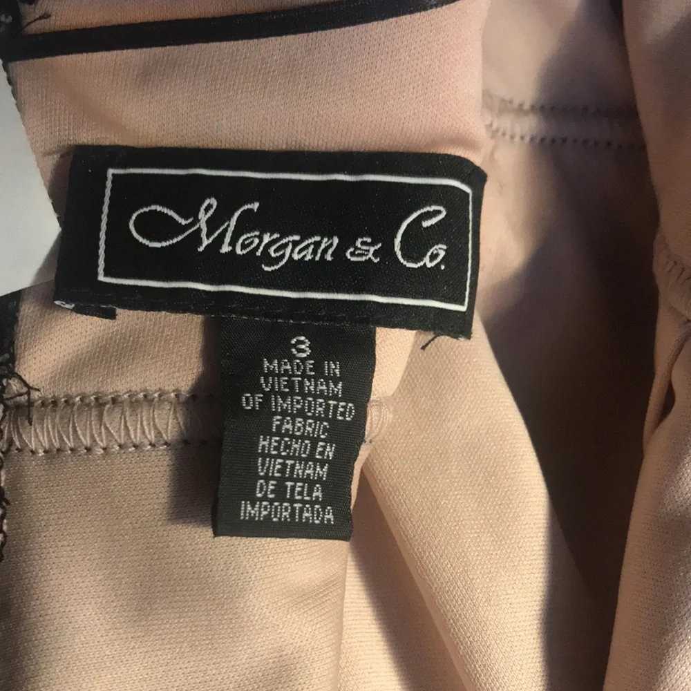 Morgan & Co Jr Body Con Hem Ruffle Evening Dress Lace NWT. Size 3 - Picture 6 of 7